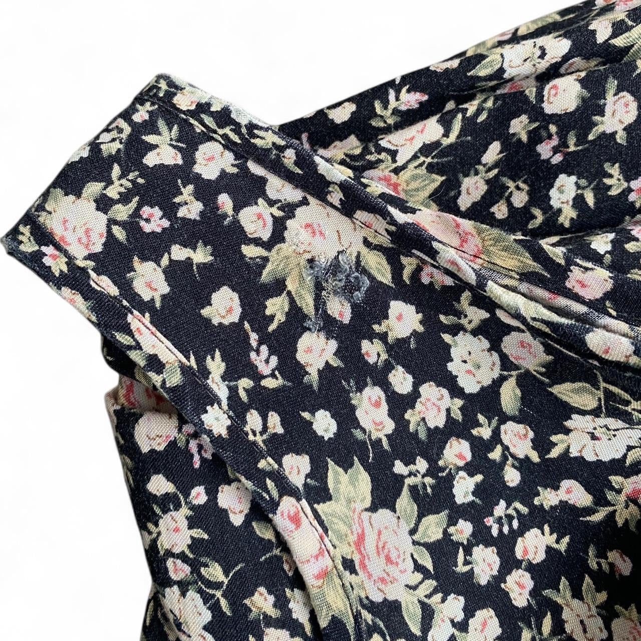 90s Vintage Navy floral mini dress