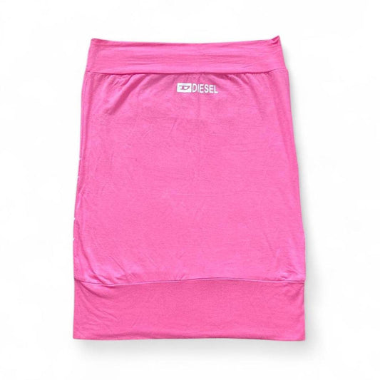 Diesel Y2K Bootleg Pink/Silver Boob tube top