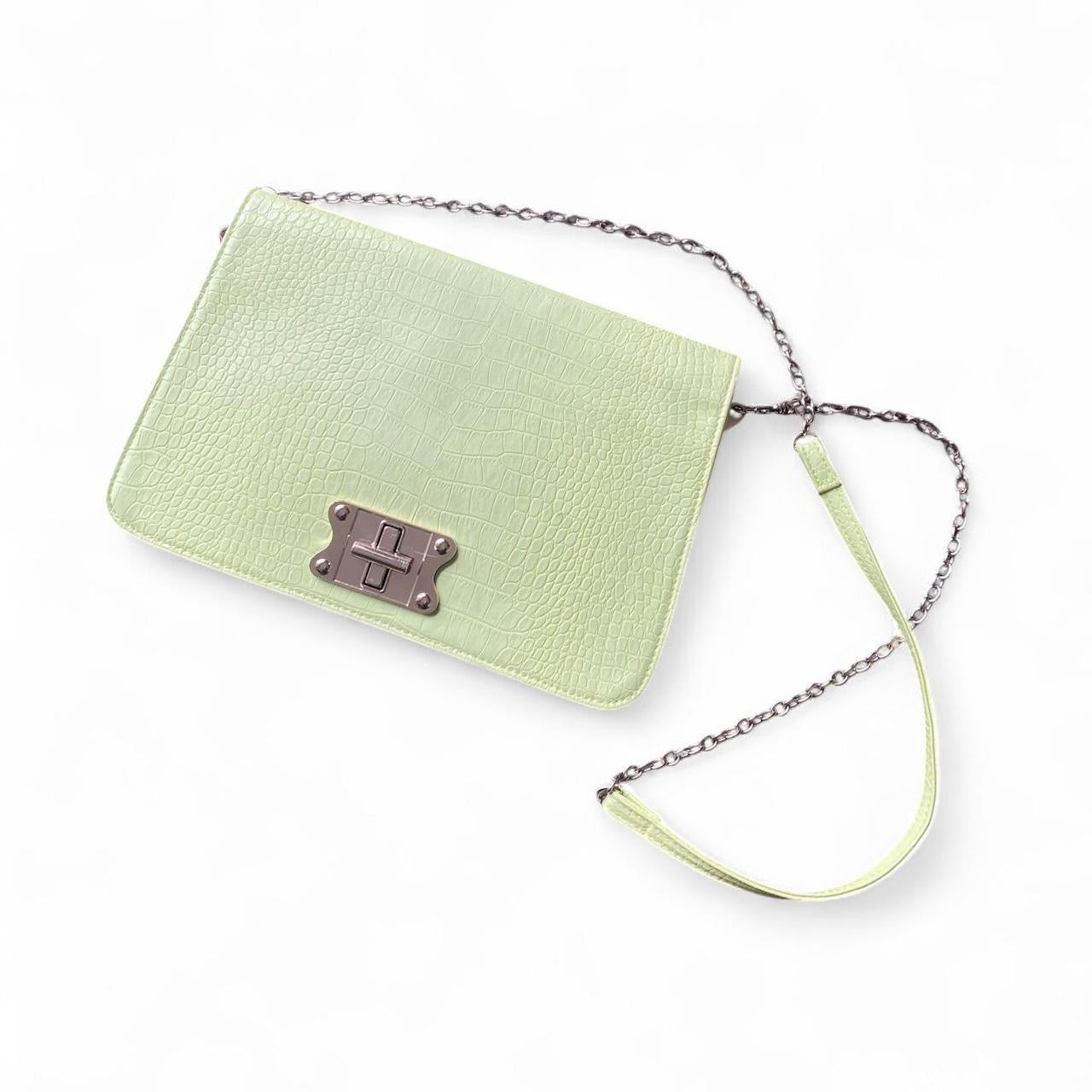 Y2K Green fairy shoulder bag with gold chain