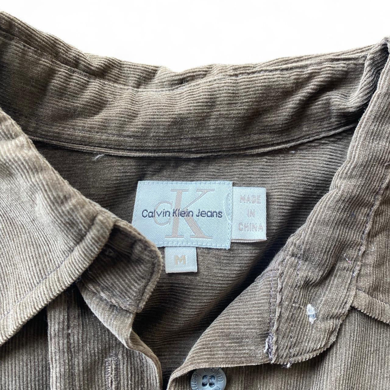 Vintage Brown Corduroy Calvin Klein Button Up shirt