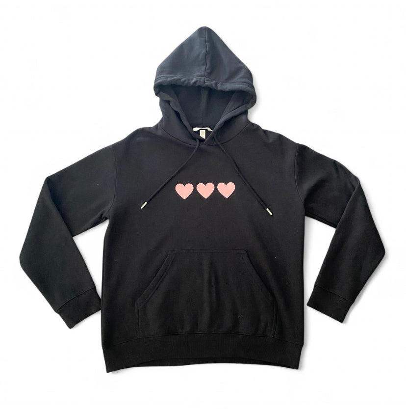 Black and pink heart Hoodie and Track pant set
