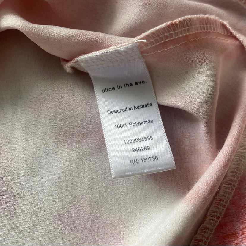 Pink and cream Tie dye pink slip skirt