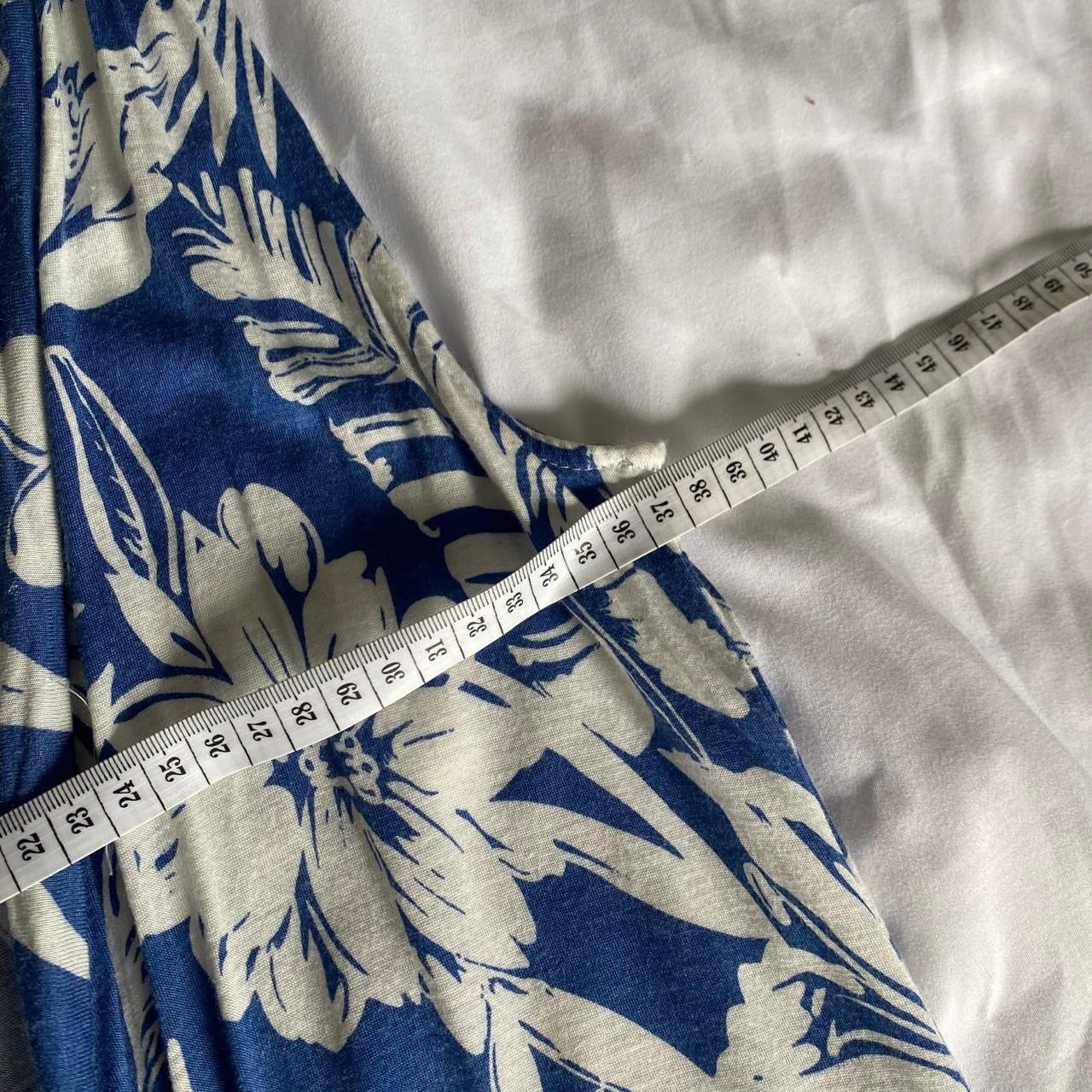 Blue/White floral ruffle summer dress