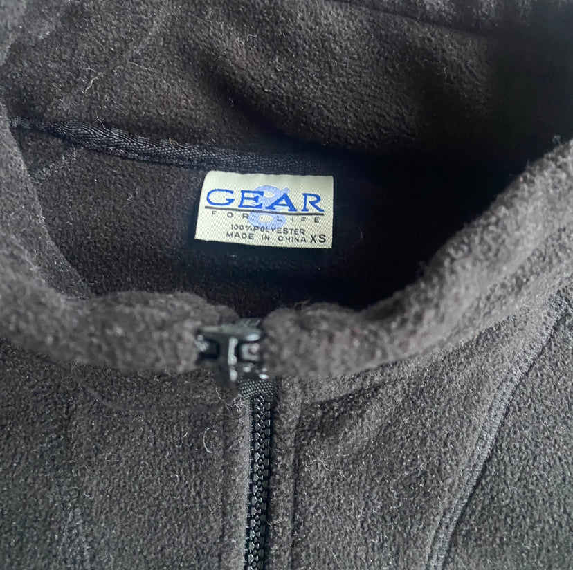 Vintage Black Zip Up Fleece Jumper