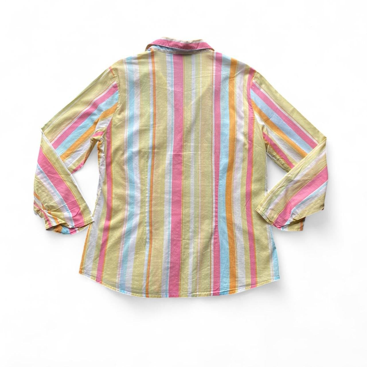 Y2K Multicolour striped button-up shirt