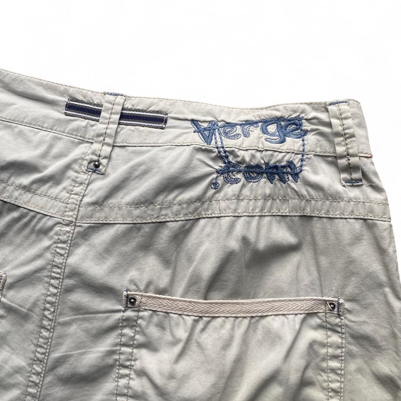 Y2K verge beige 3/4 cargo shorts