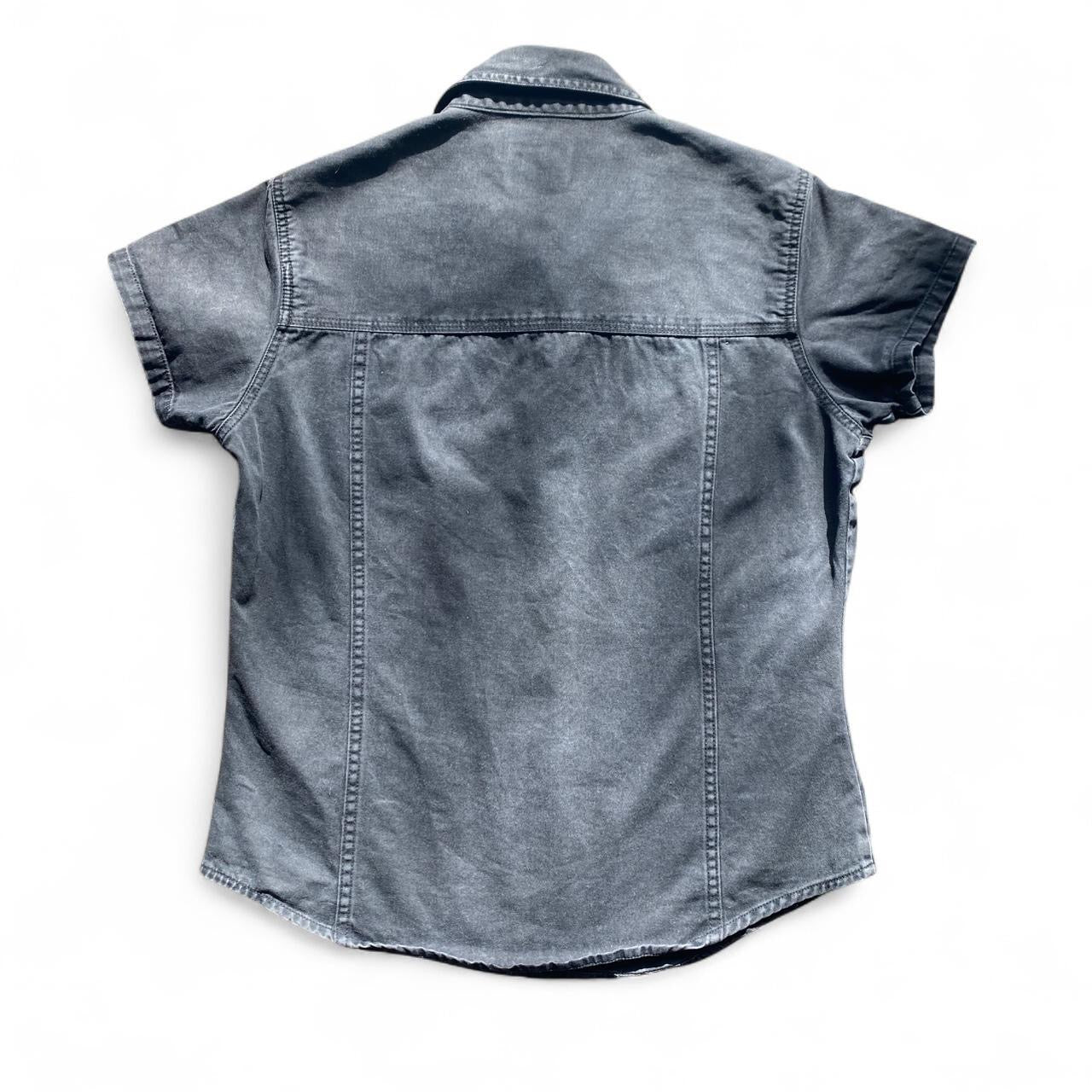Black Denim Button Up Shirt