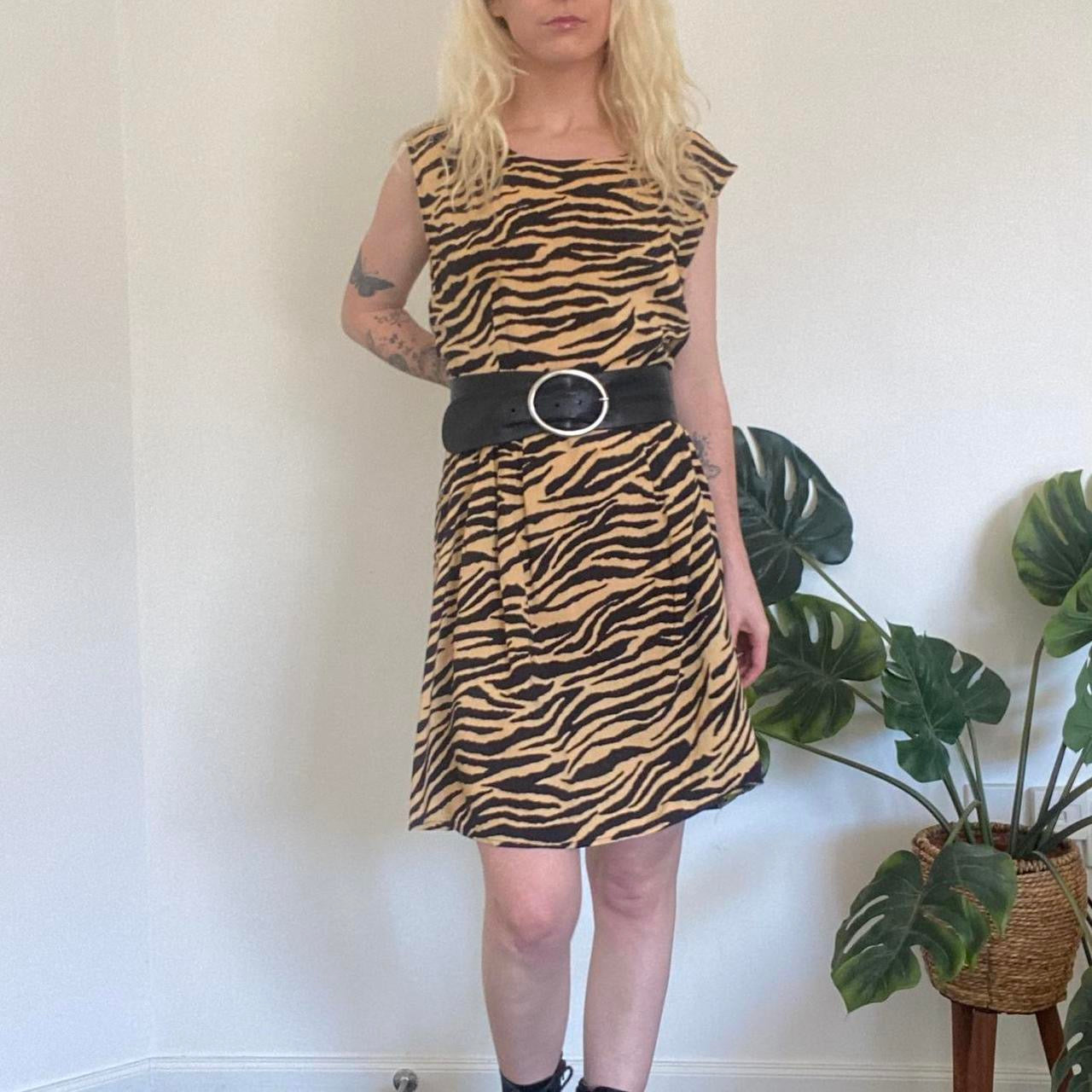 Tiger print mini dress