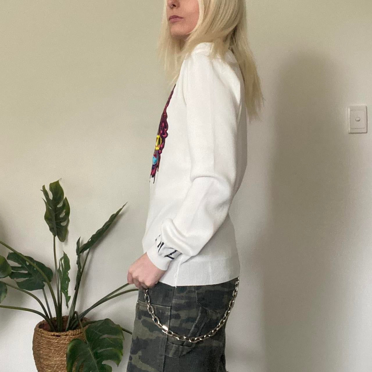Sick Kenzo white embroidered tiger jumper