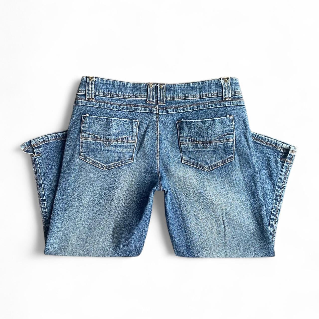 Y2K low rise 3/4 Blue Denim Jeans