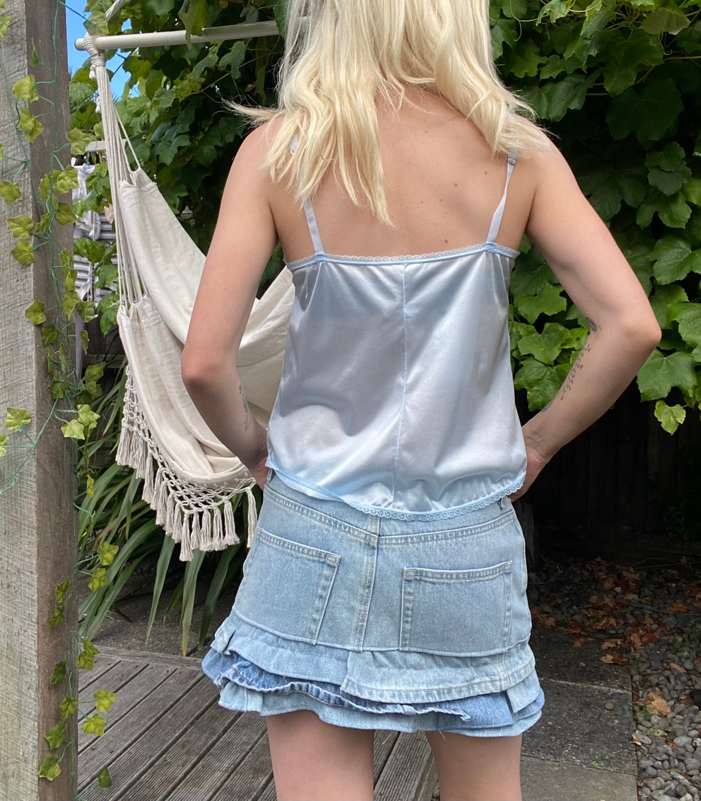 Vintage Baby Pink Lace Cami