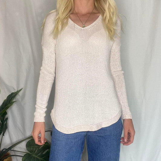 Witchery cream knit v neck jumper