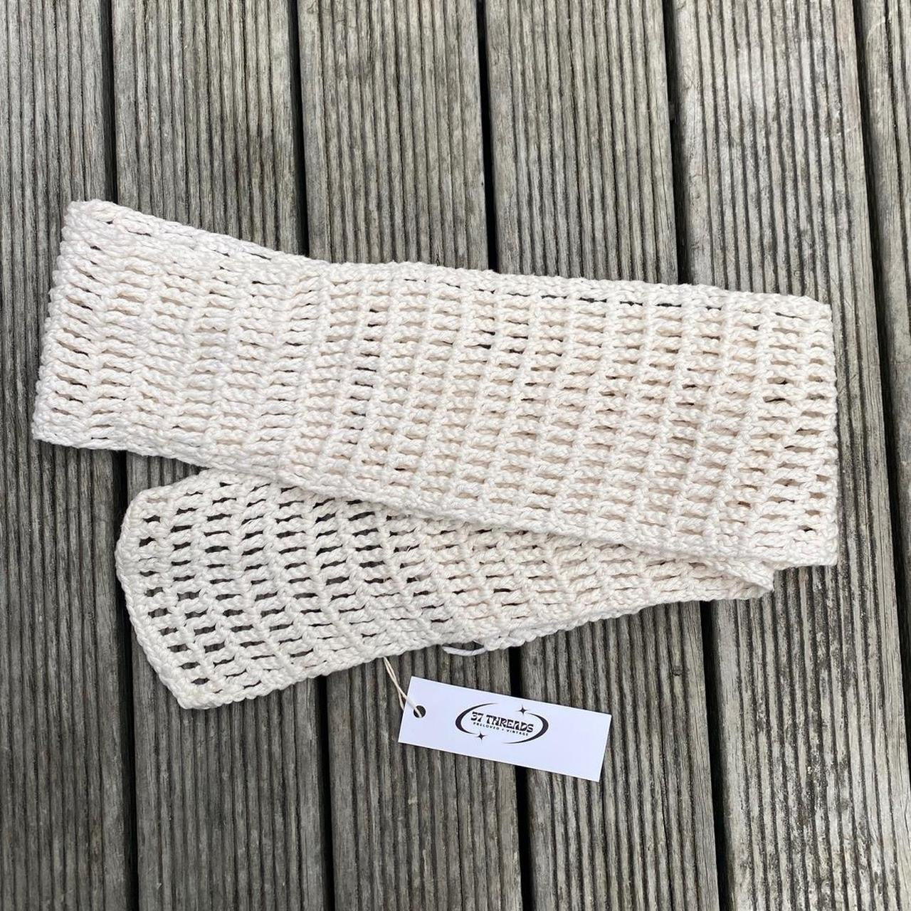 Cute Cream crochet scarf!