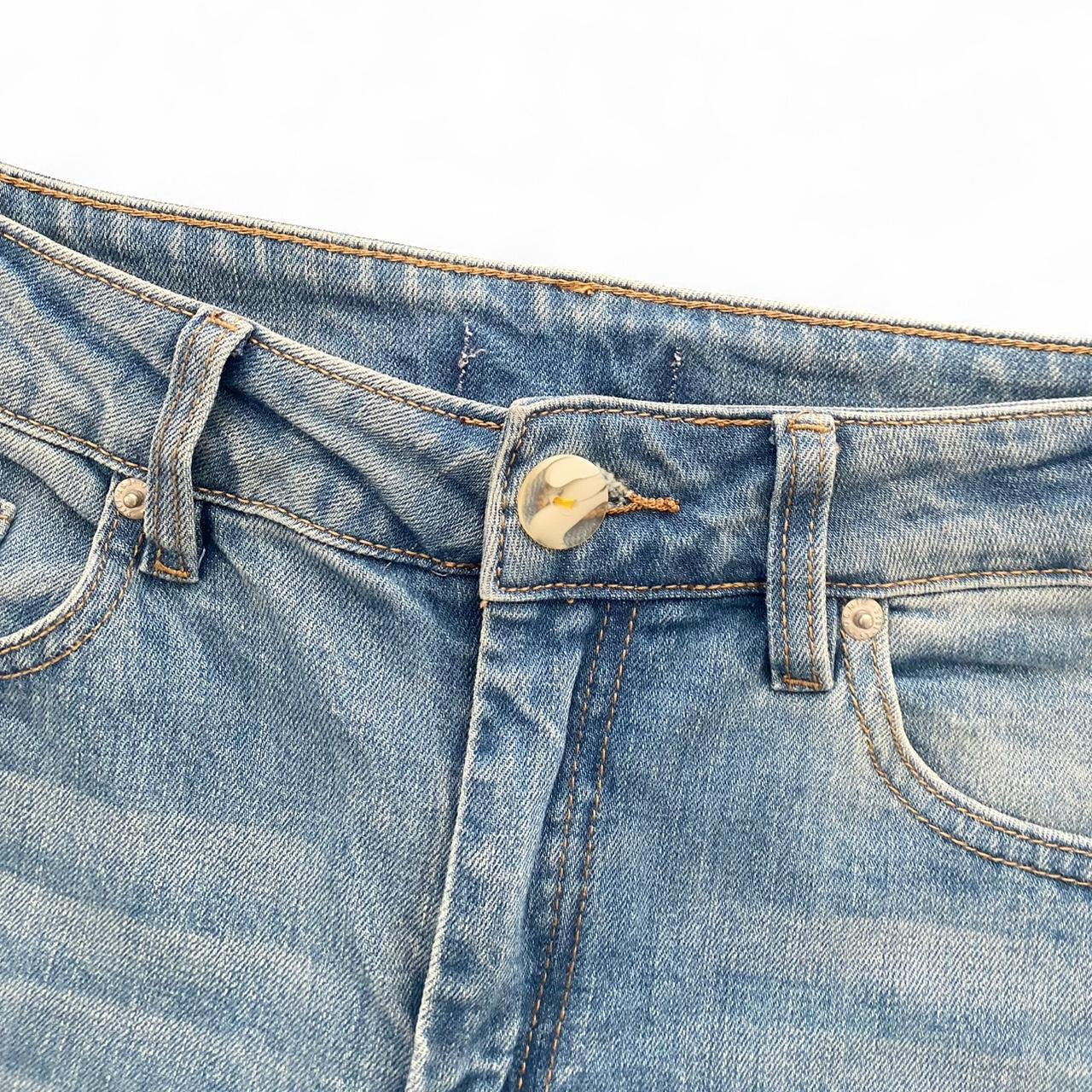 Light blue high waisted flare jeans