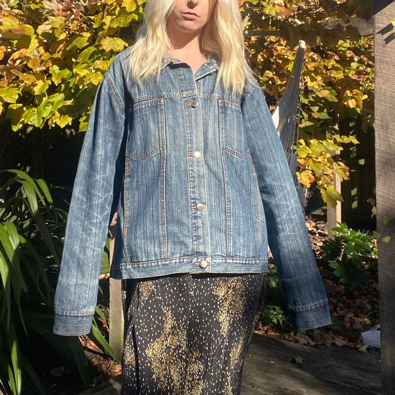 90s Vintage blue denim jacket