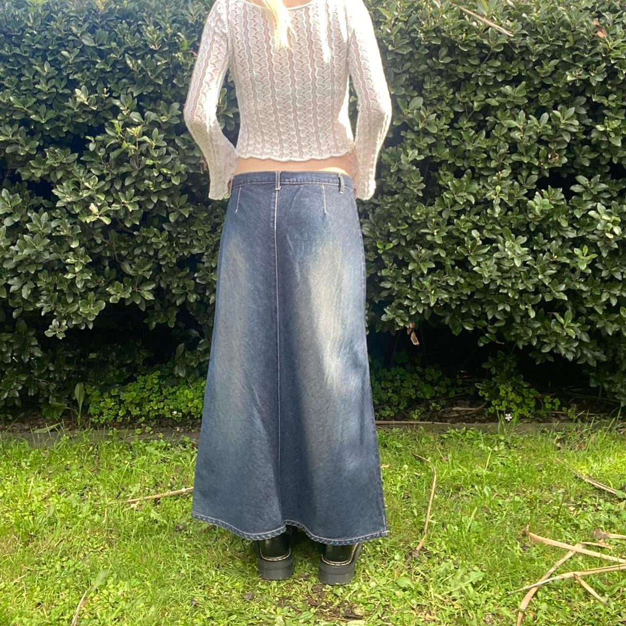 Vintage 90s denim maxi skirt