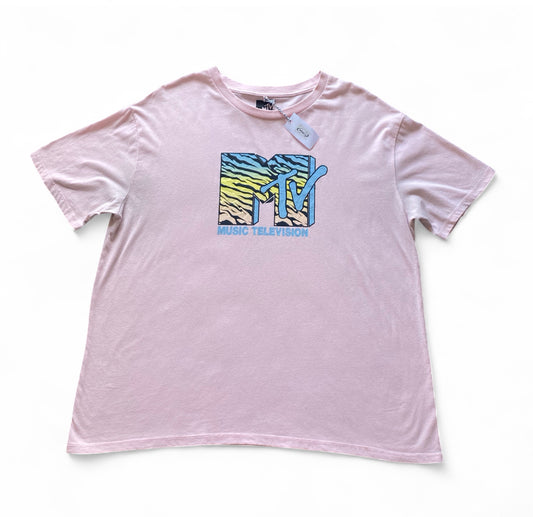 Sick MTV graphic baby pink t-shirt