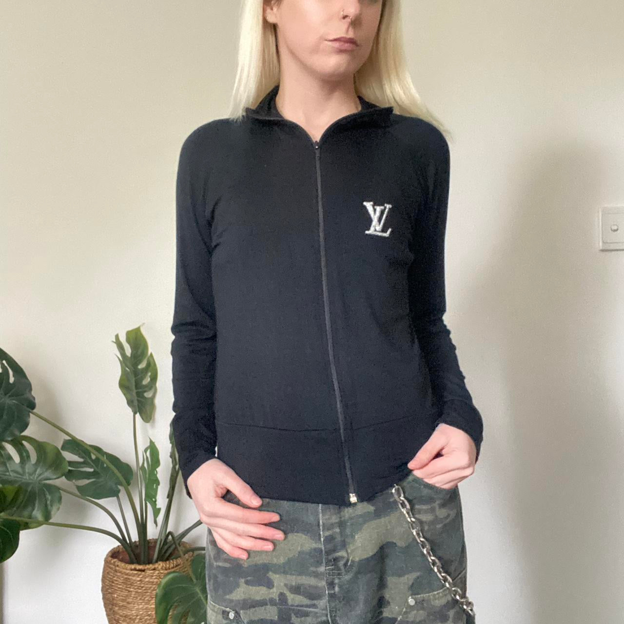 Louis Vuitton black lightweight zip up jacket