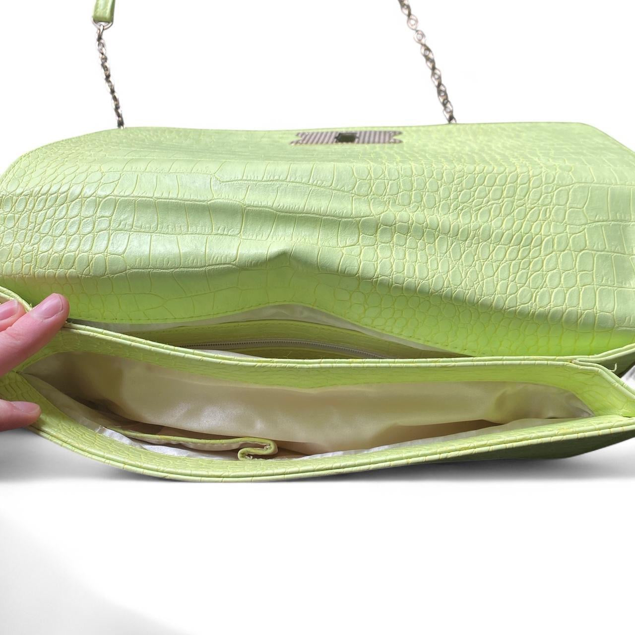 Y2K Green fairy shoulder bag with gold chain