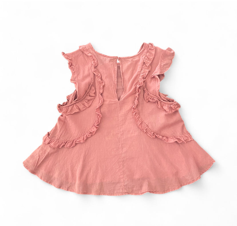Cute blush pink frill top