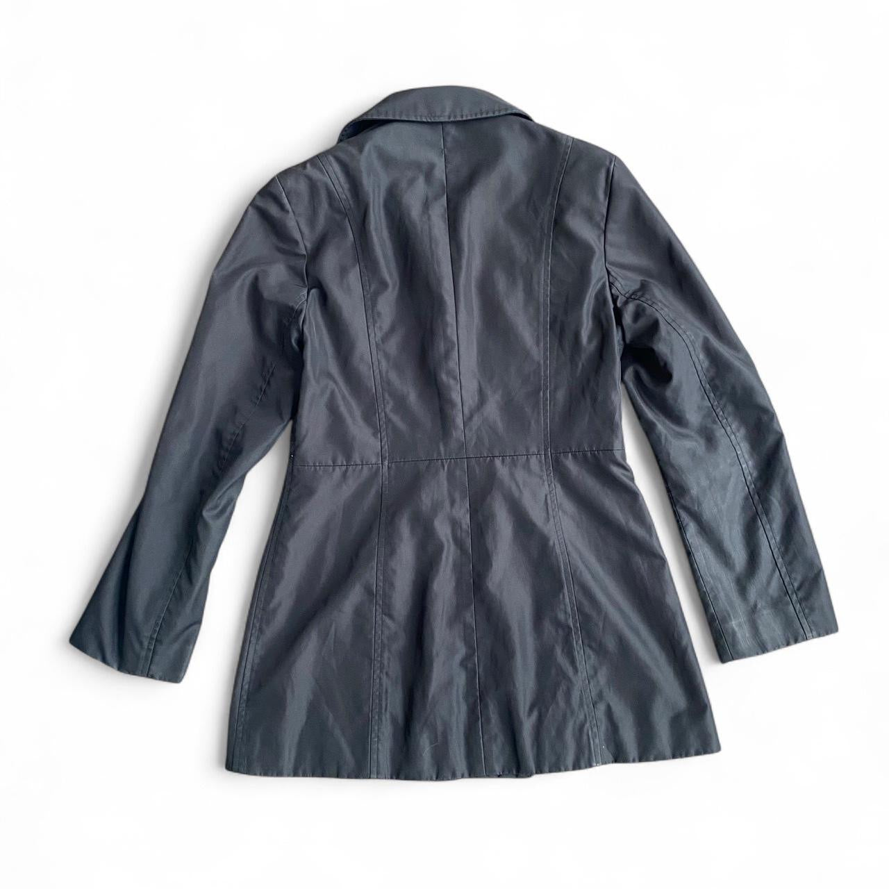 Vintage Black 90s long sleeve button up coat