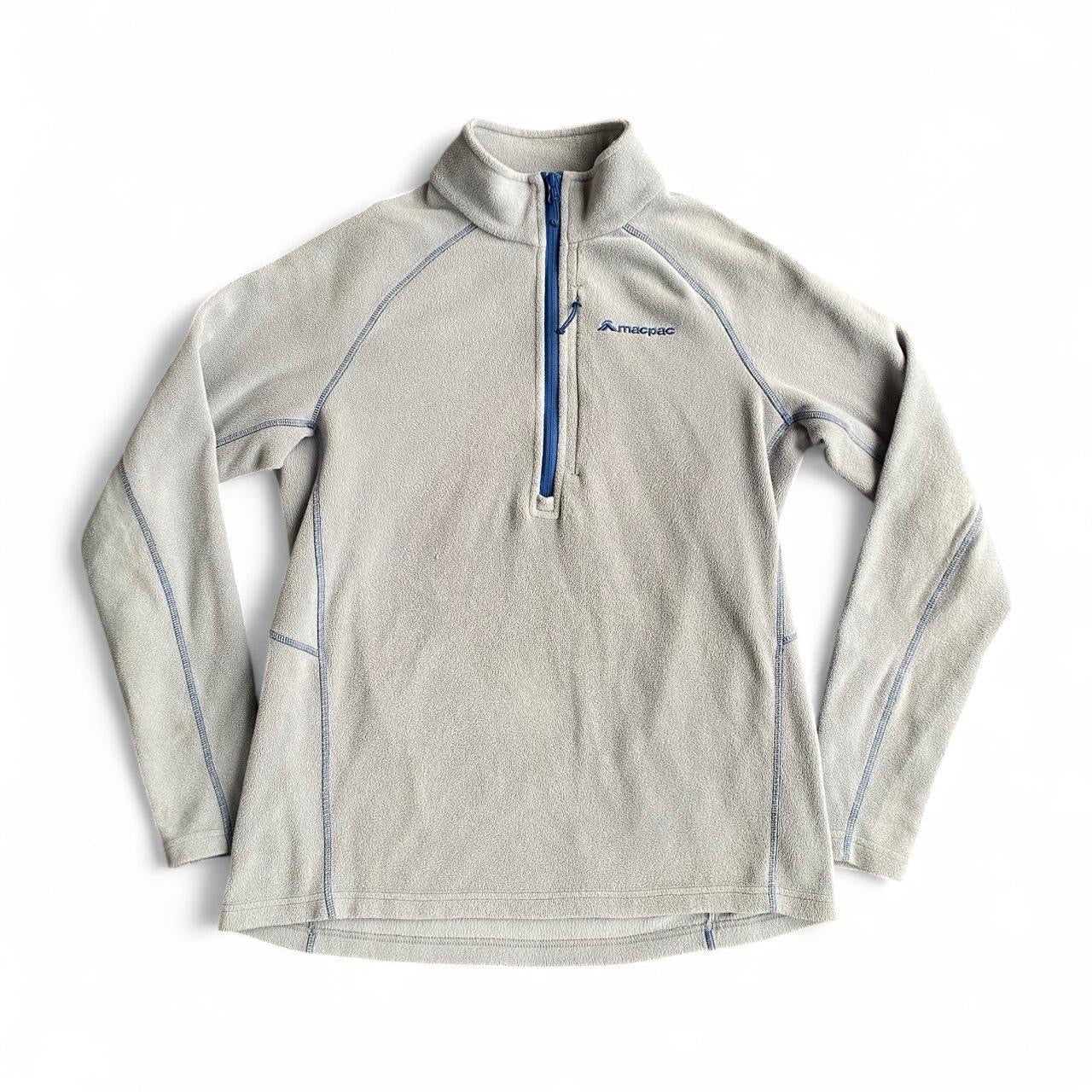 Macpac lightweight grey half zip fleece