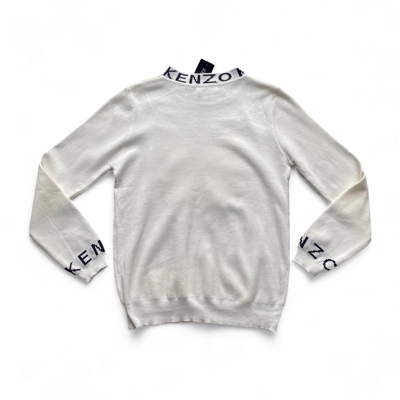 Sick Kenzo white embroidered tiger jumper
