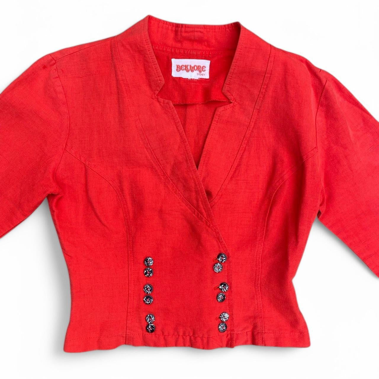 Vintage Faded Red button-up jacket