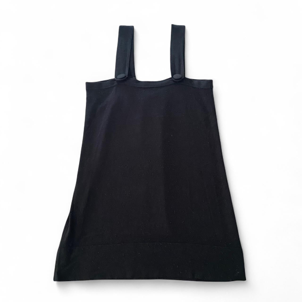 Black Topshop button knit dress