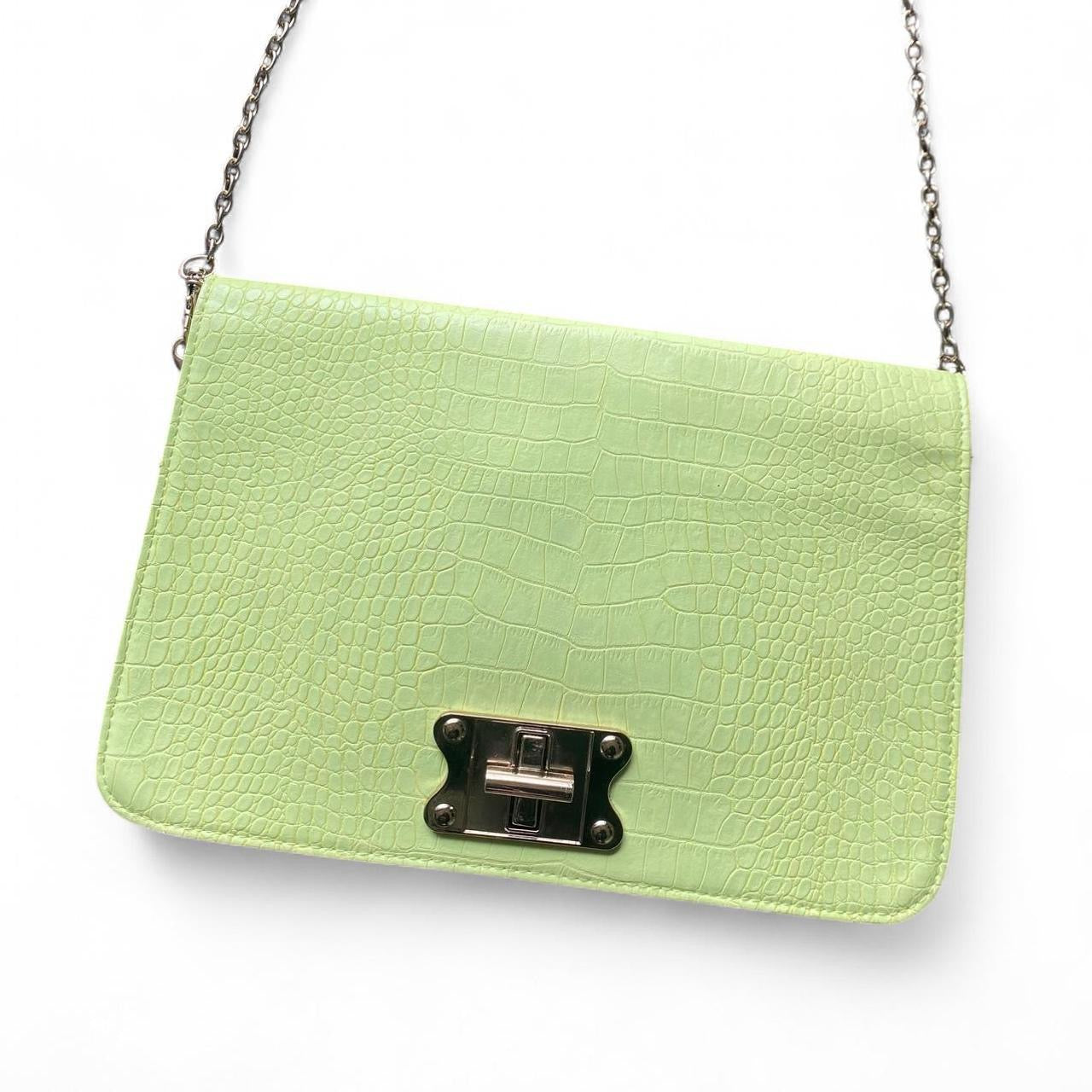 Y2K Green fairy shoulder bag with gold chain