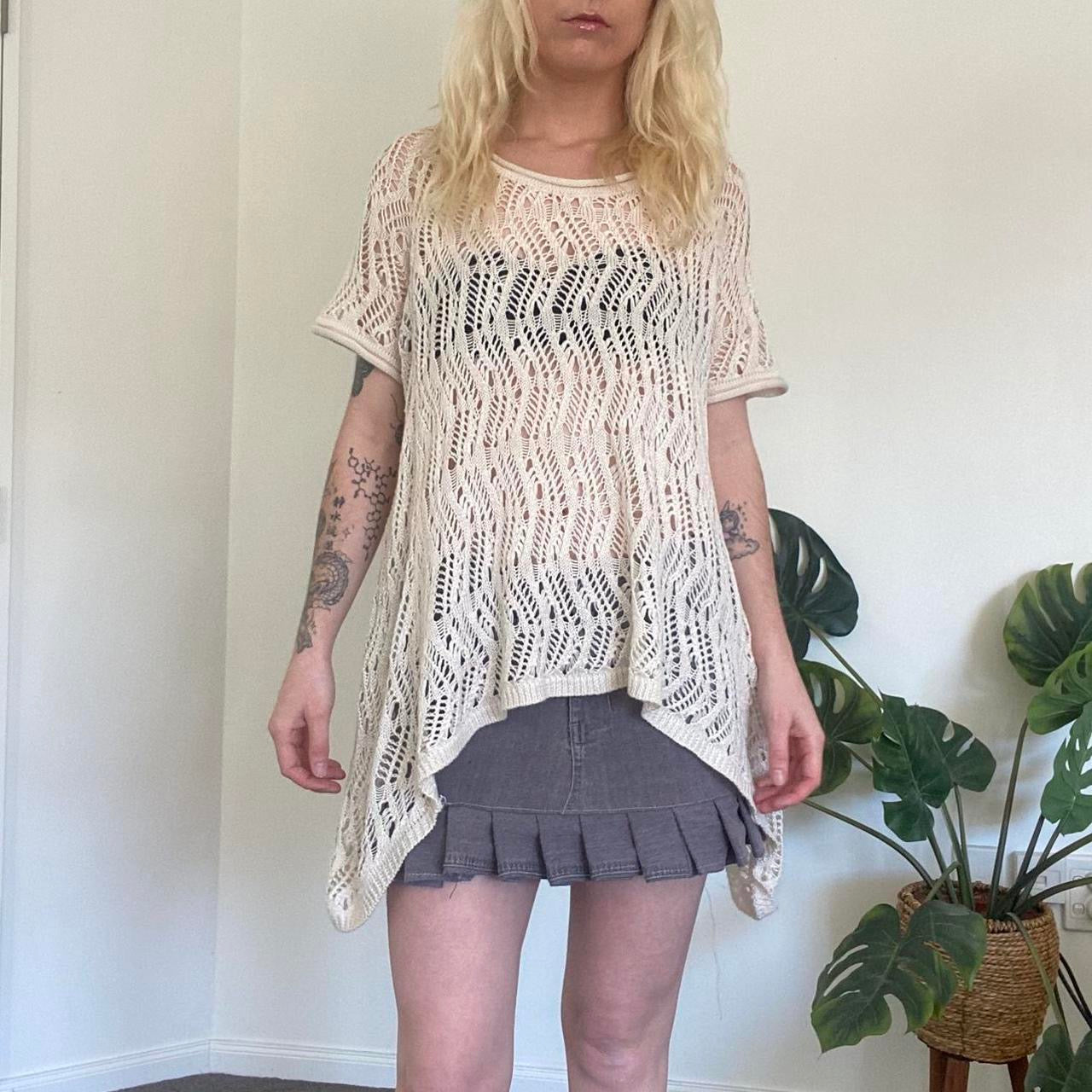 Beautiful Cream fairy crochet top