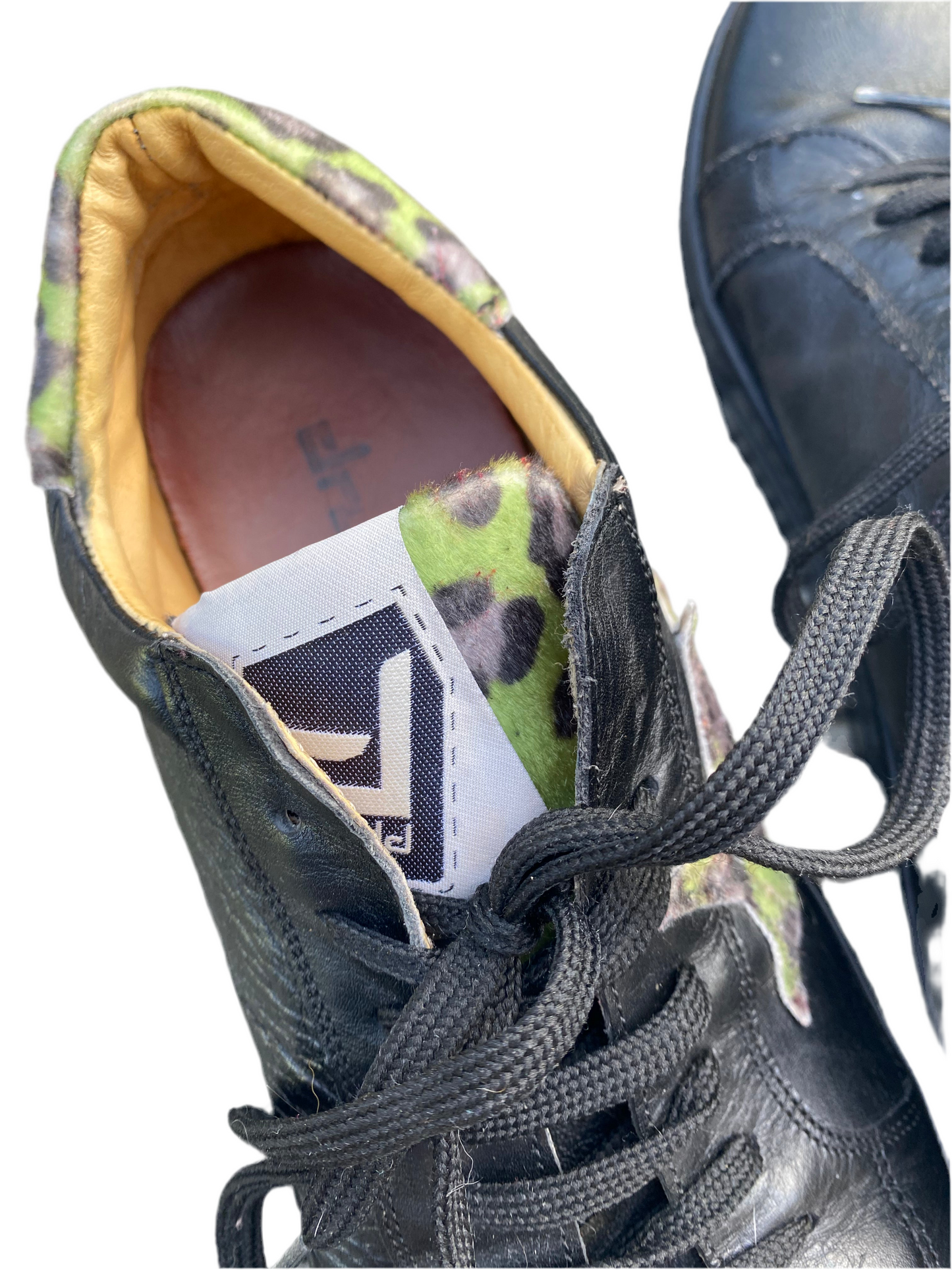 Sick Drudd Leather Leopard Print Star Sneakers