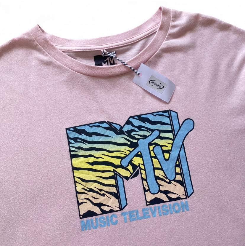 Sick MTV graphic baby pink t-shirt