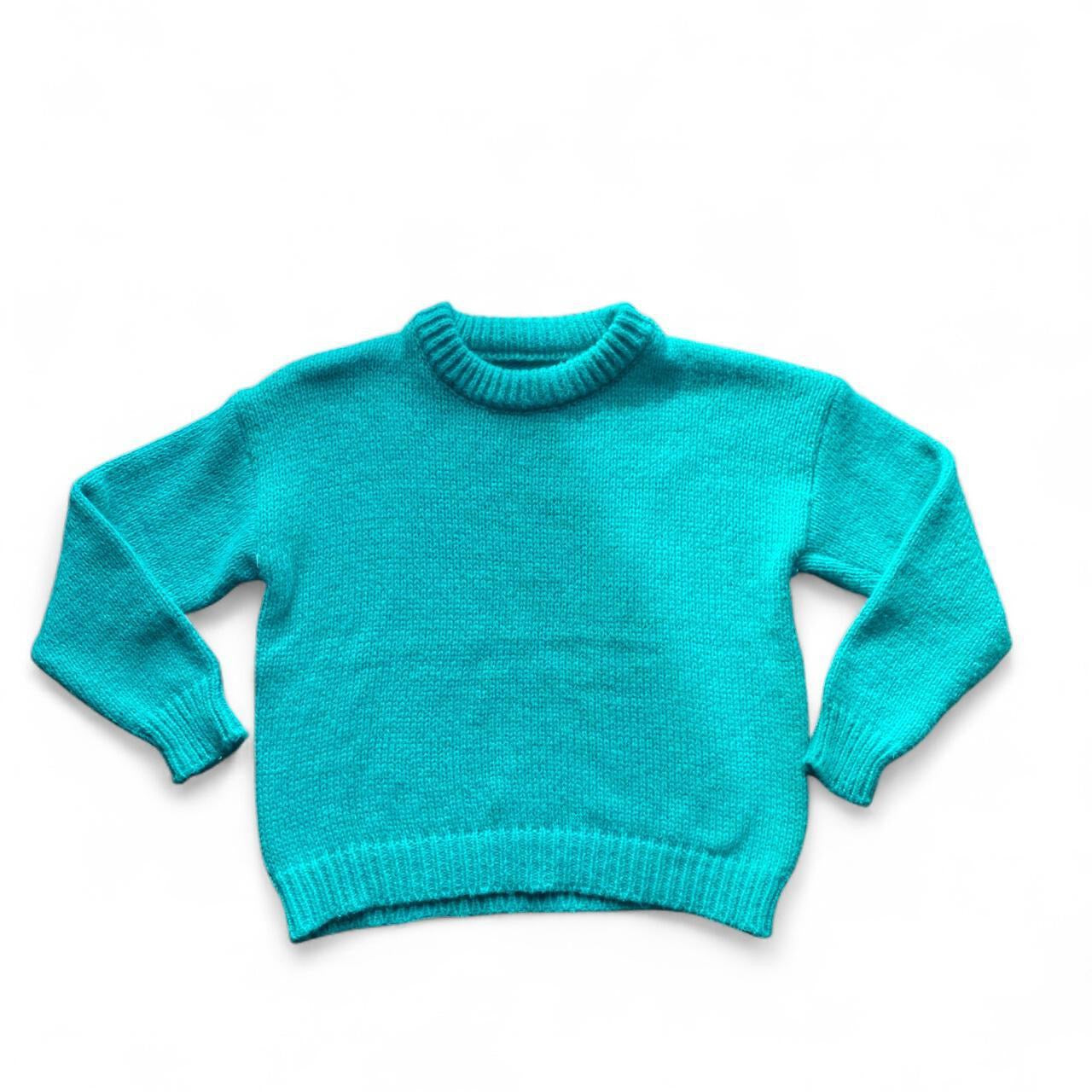 Cosy turquoise knit sweater!