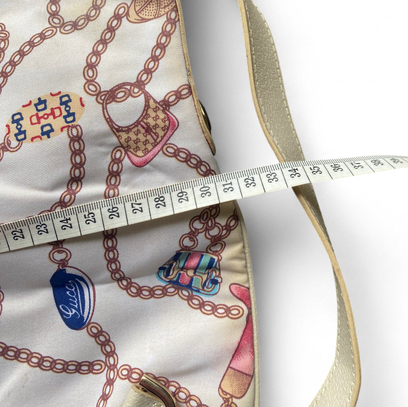 Amazing Y2K Gucci Cream charm print tote bag