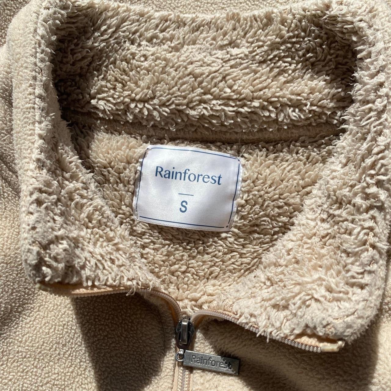 Vintage tan fleece zip up jacket