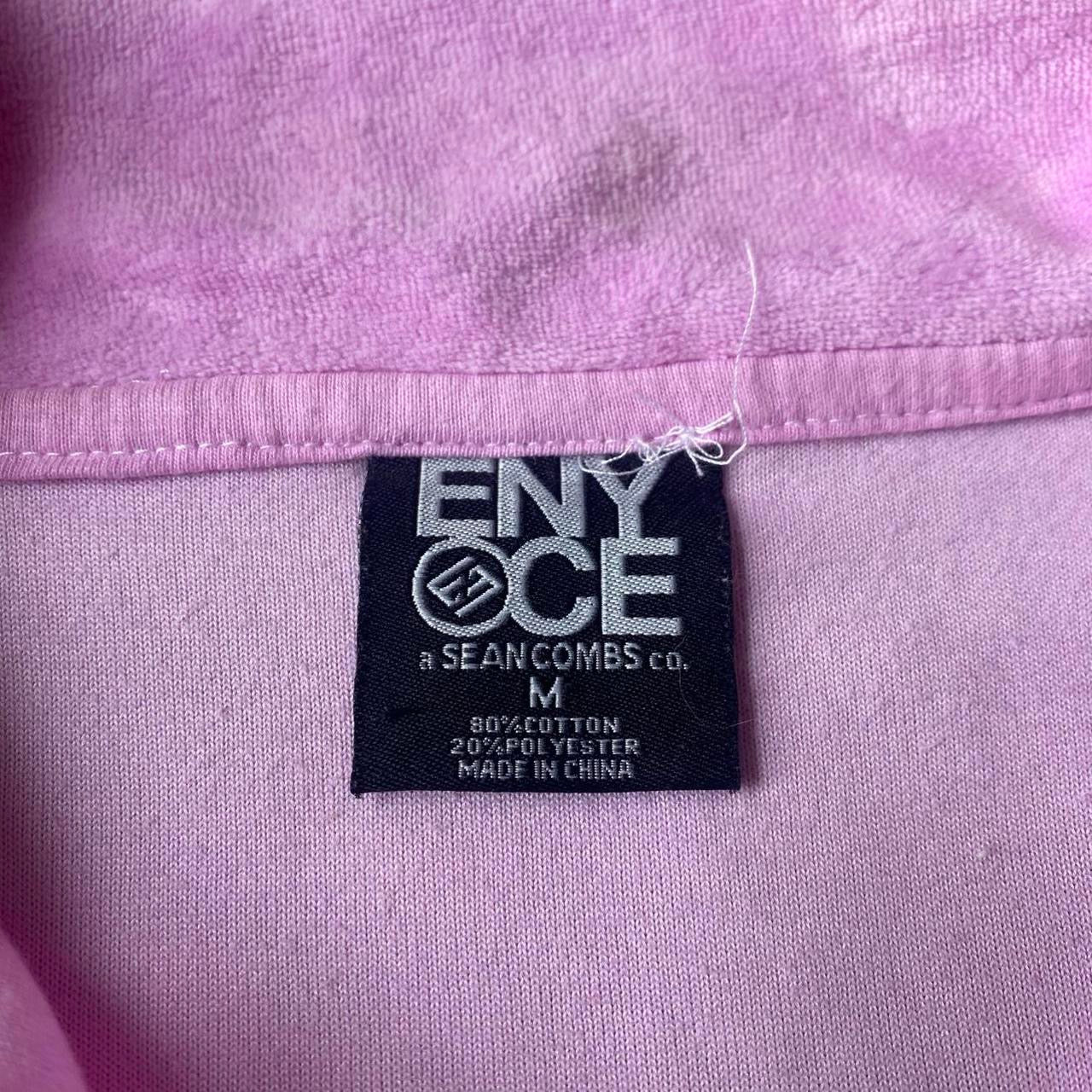 Enyce Vintage Pink Velour track jacket with white stripe!!