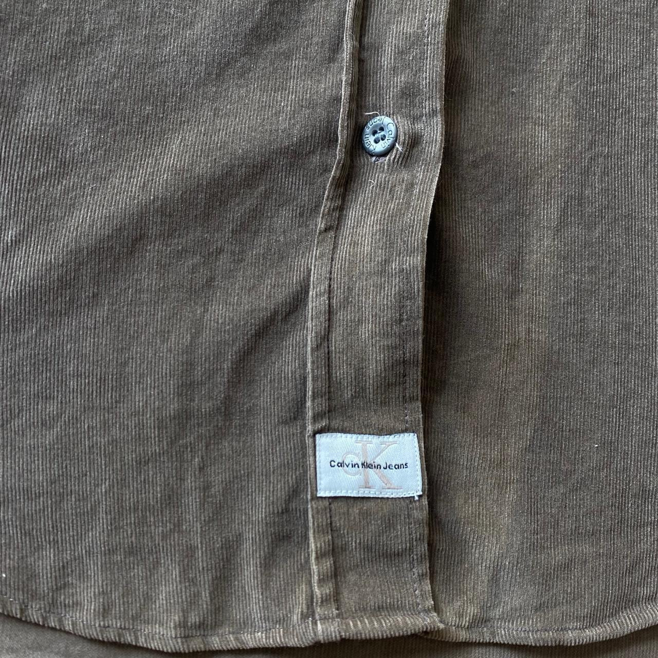 Vintage Brown Corduroy Calvin Klein Button Up shirt