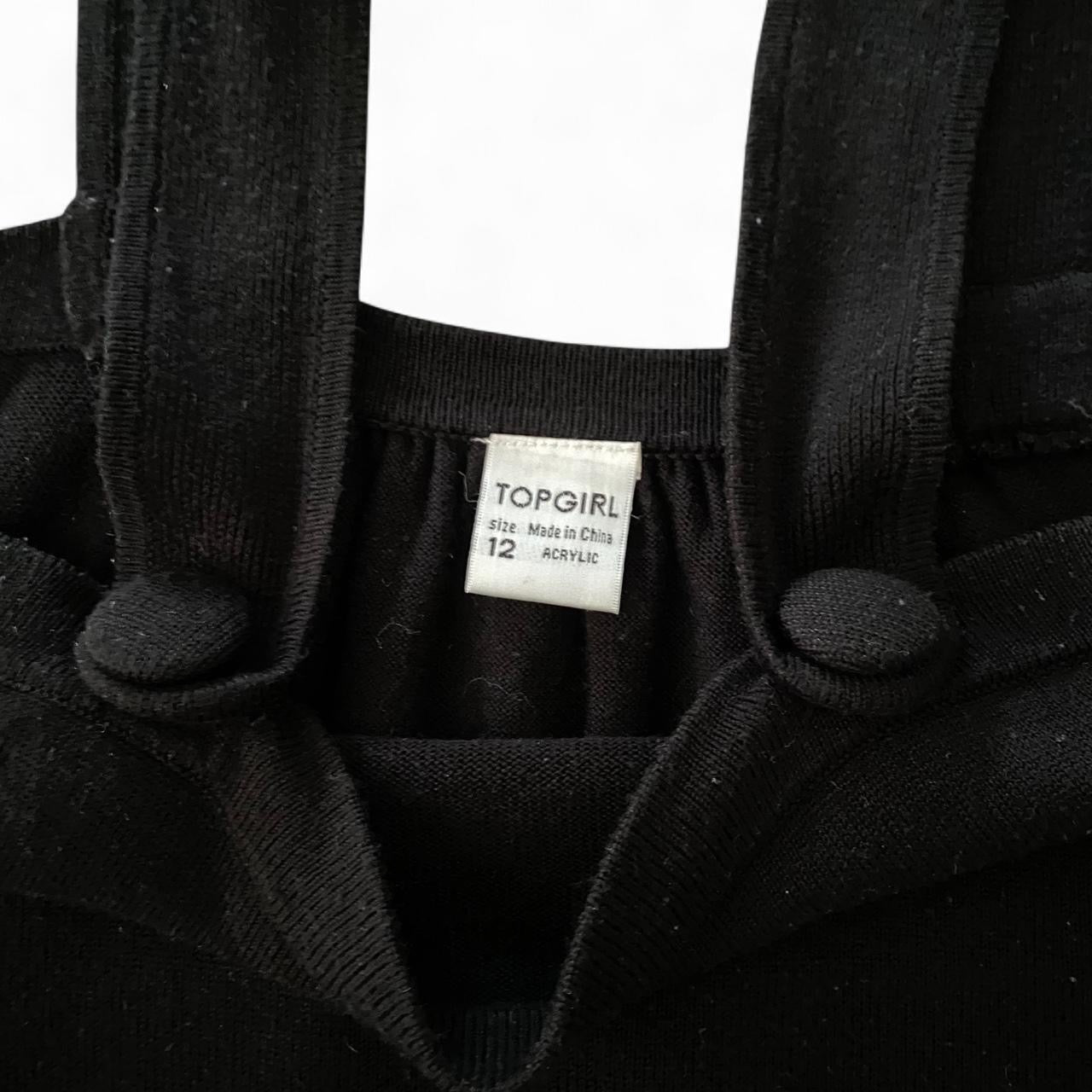 Black Topshop button knit dress