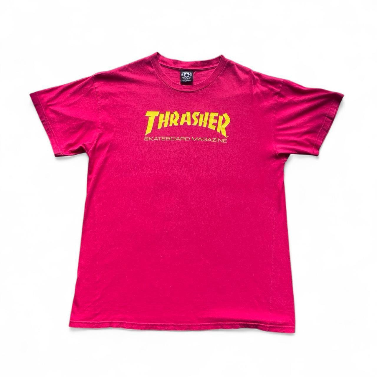 Thrasher pink and yellow tee