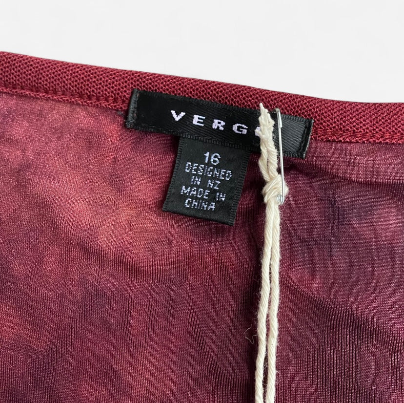 Vintage Burgundy velvet button-up top