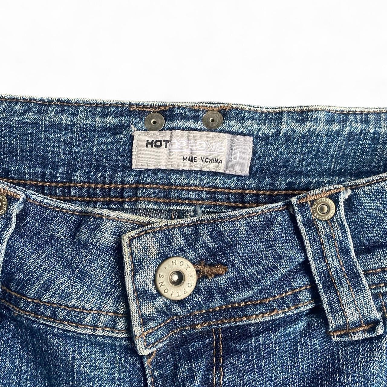 Y2K low rise 3/4 Blue Denim Jeans
