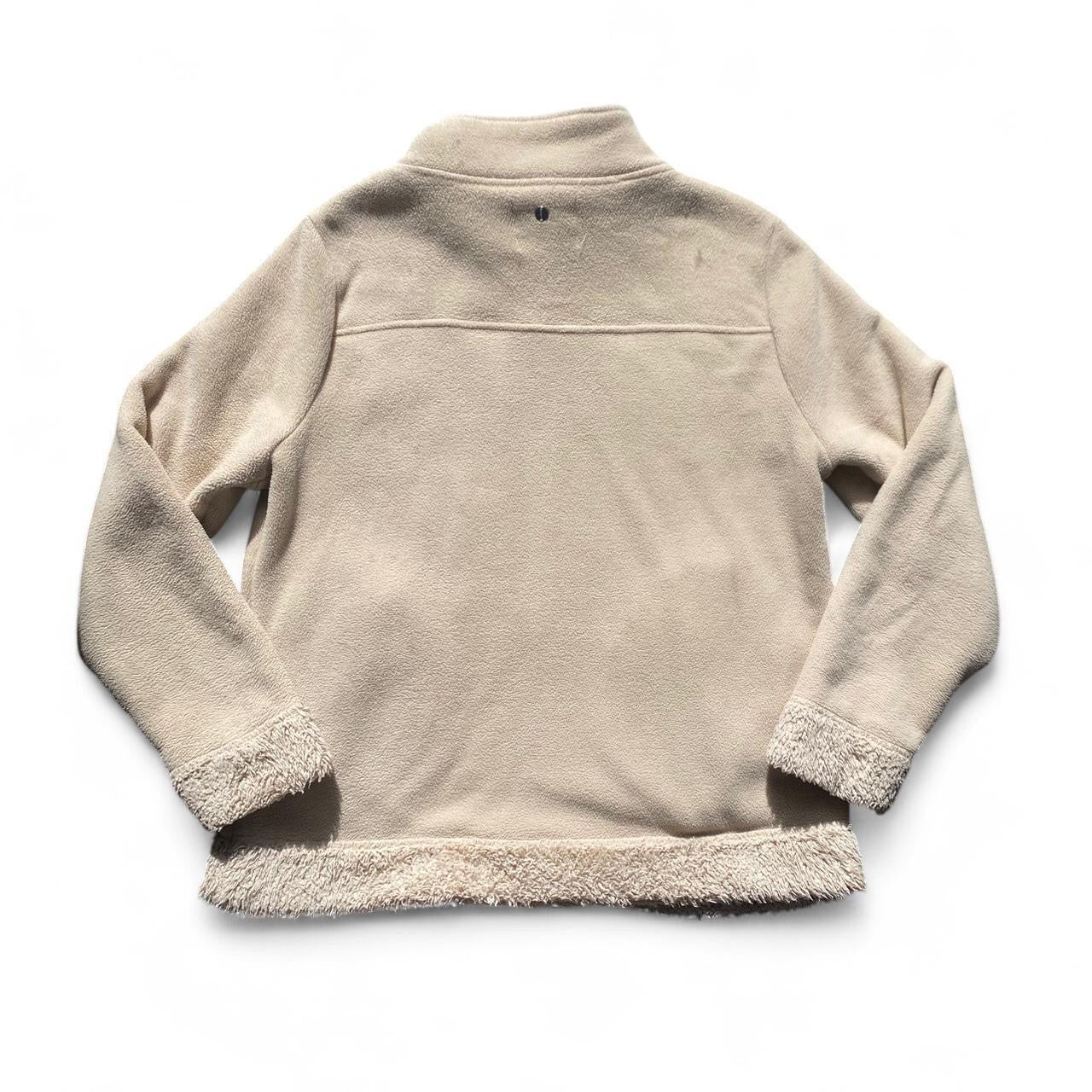 Vintage tan fleece zip up jacket
