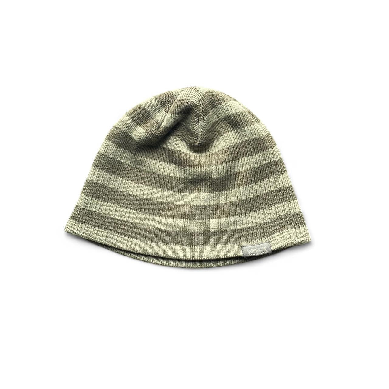 Kathmandu Sage green striped beanie
