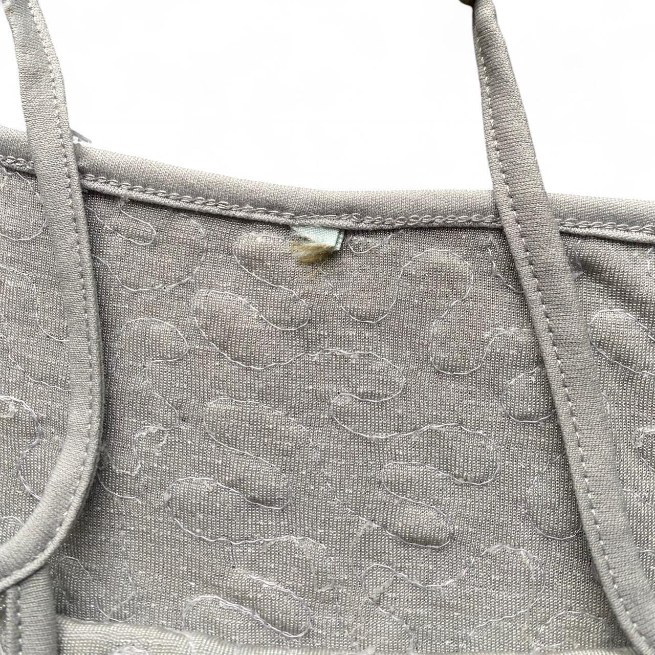 Sparkly Y2K silver sequin tank top