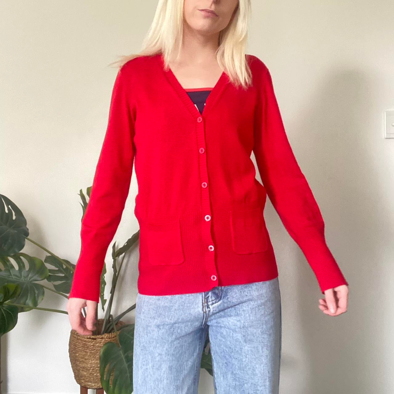 Cute red knit Cardi