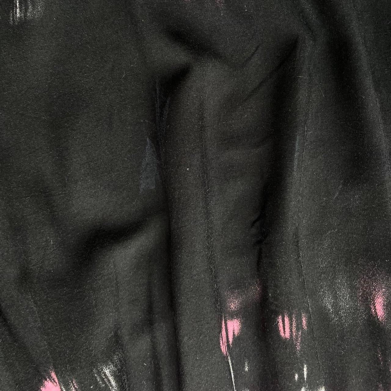 Y2K Pink and black tie dye strapless maxi dress