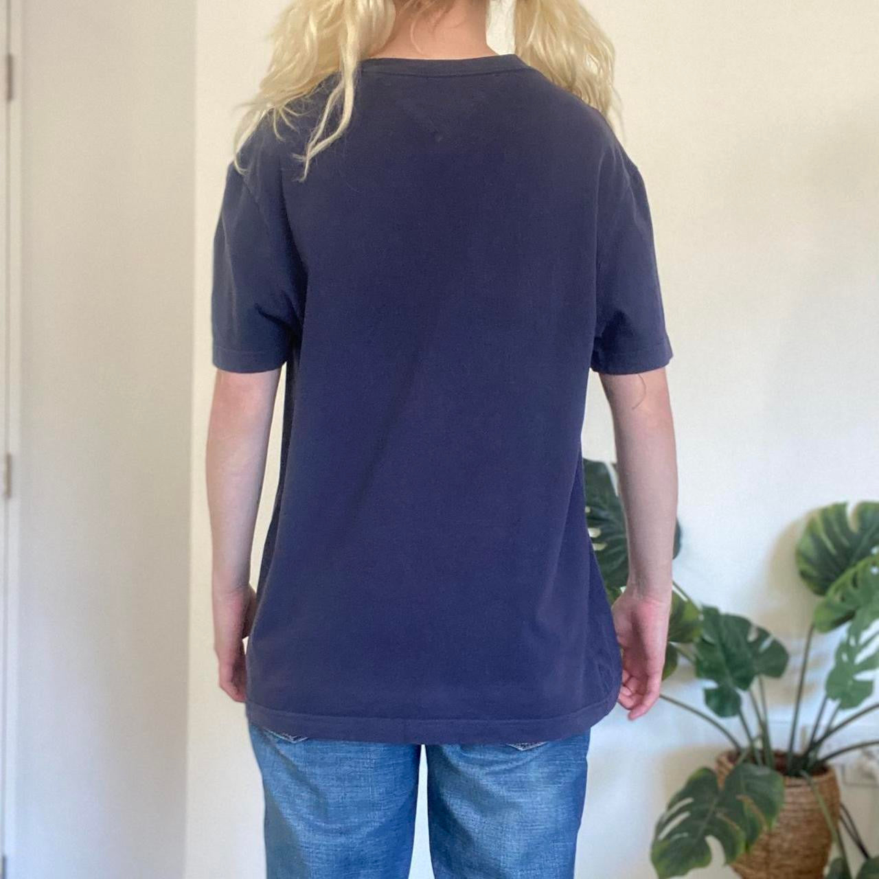 Navy Blue Tommy Hilfiger V-Neck cotton t-shirt