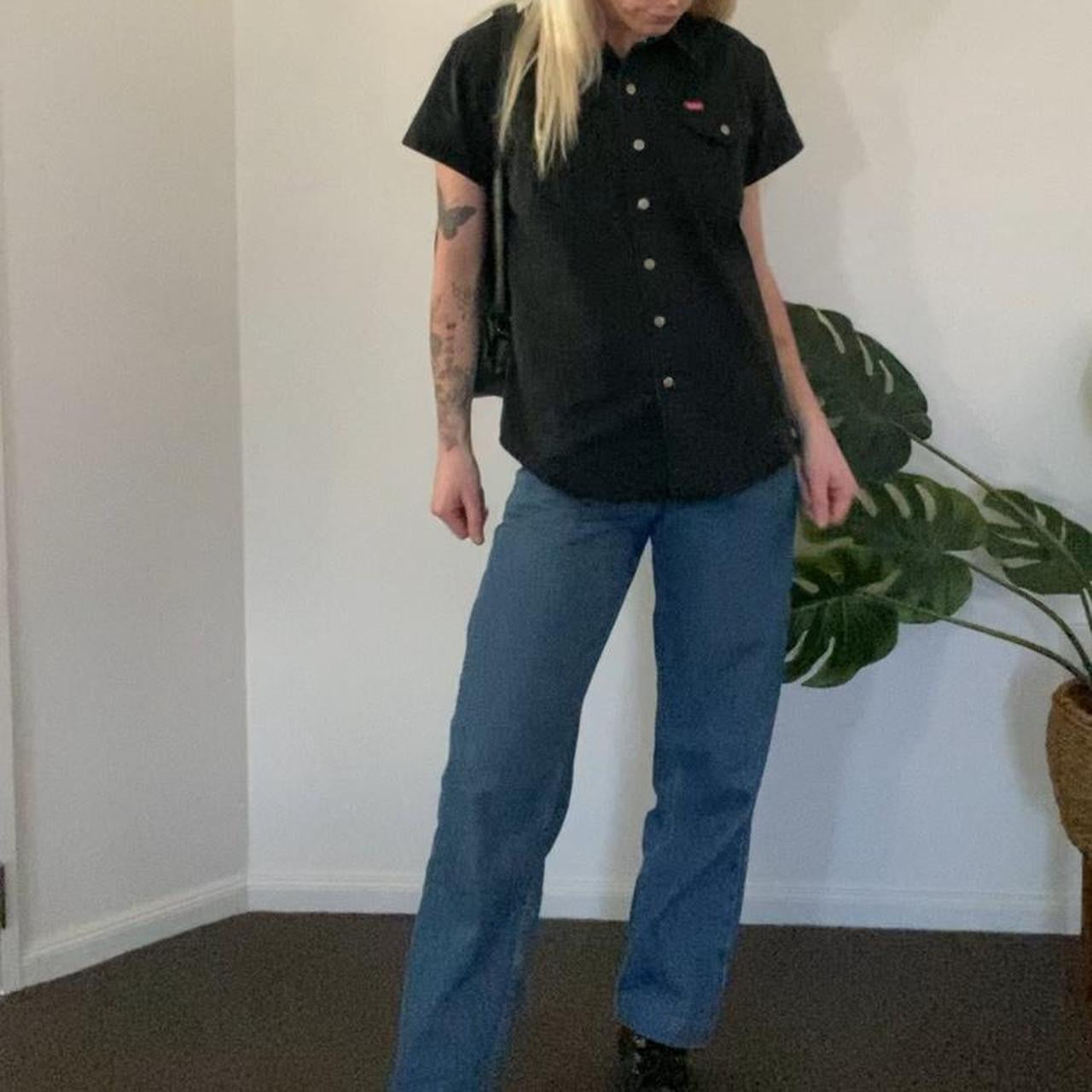 Black Denim Button Up Shirt