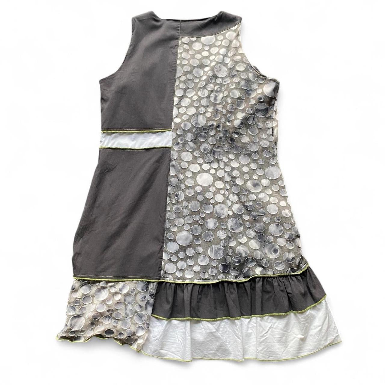 Y2K Grey and white fairy layered frill dress